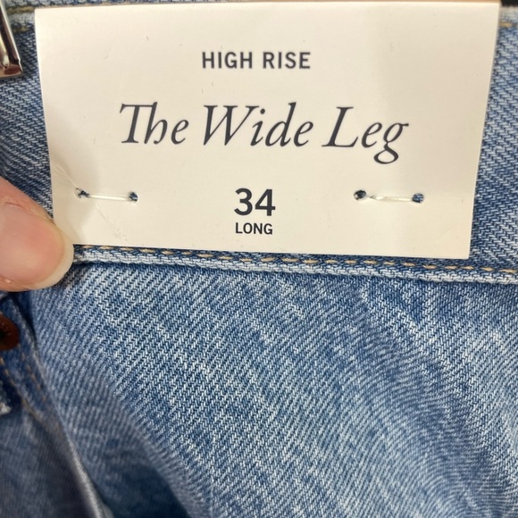 NWT A&F High Rise Wide Leg Jean Medium Wash 34 Long - Picture 12 of 15